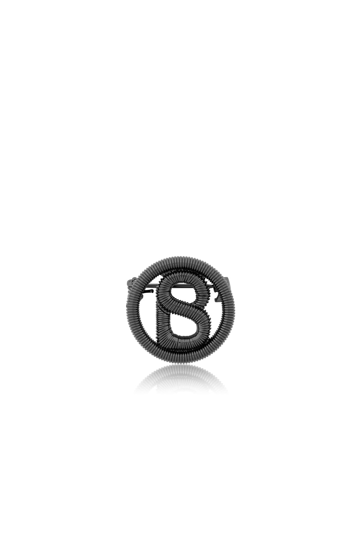 Round Pin Brooch Package - Hematite