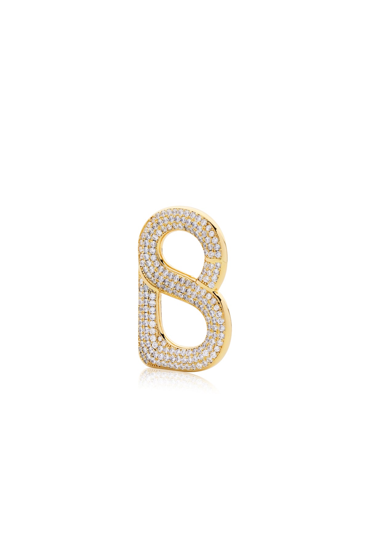 Signature Crystal Ring Brooch - Gold