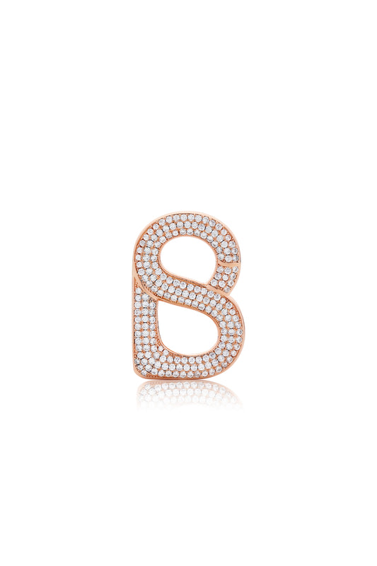 Signature Crystal Ring Brooch - Rose Gold