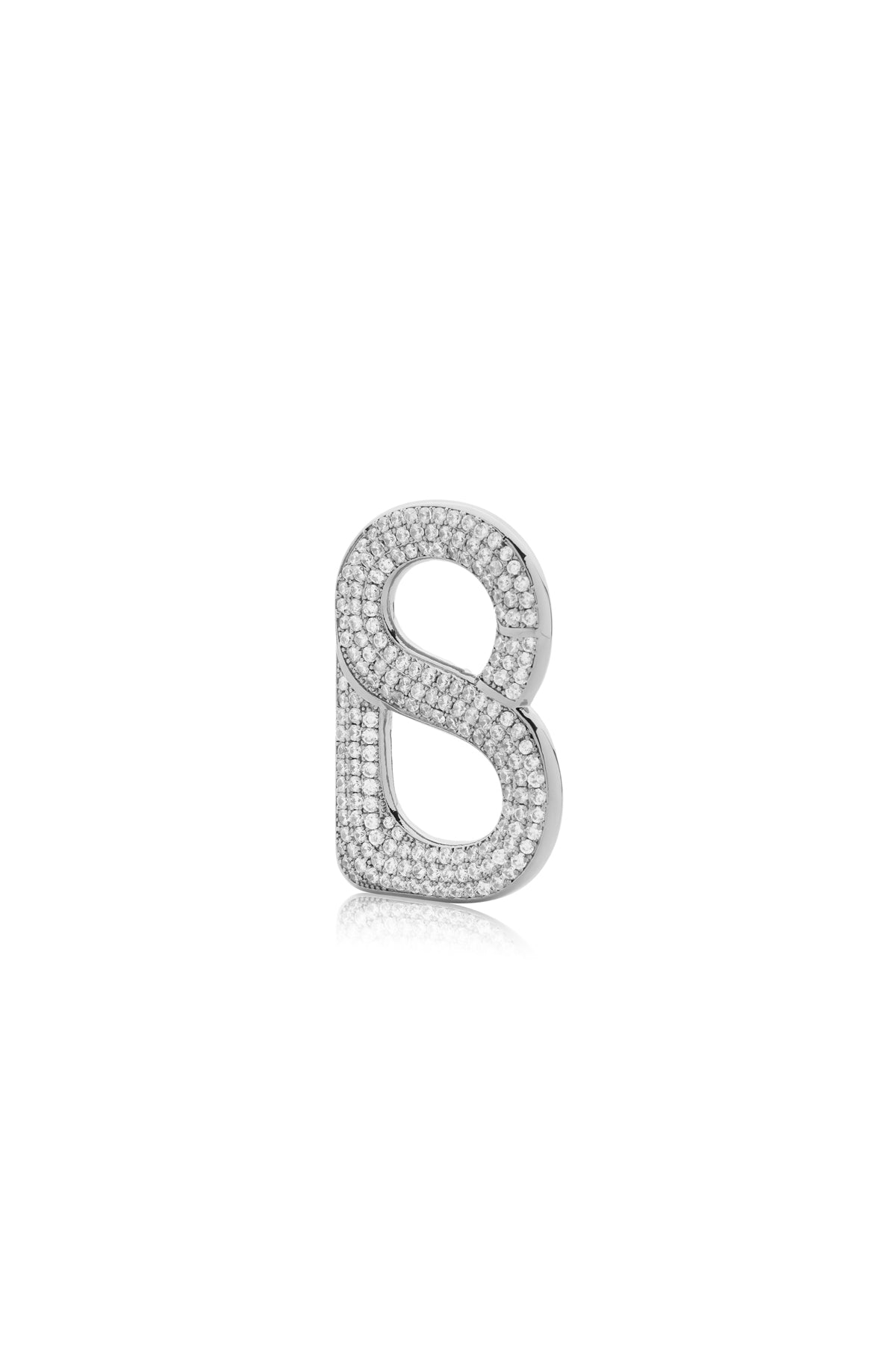 Signature Crystal Ring Brooch - Silver