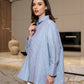 Ligna Boxy Woman Shirt - Blue