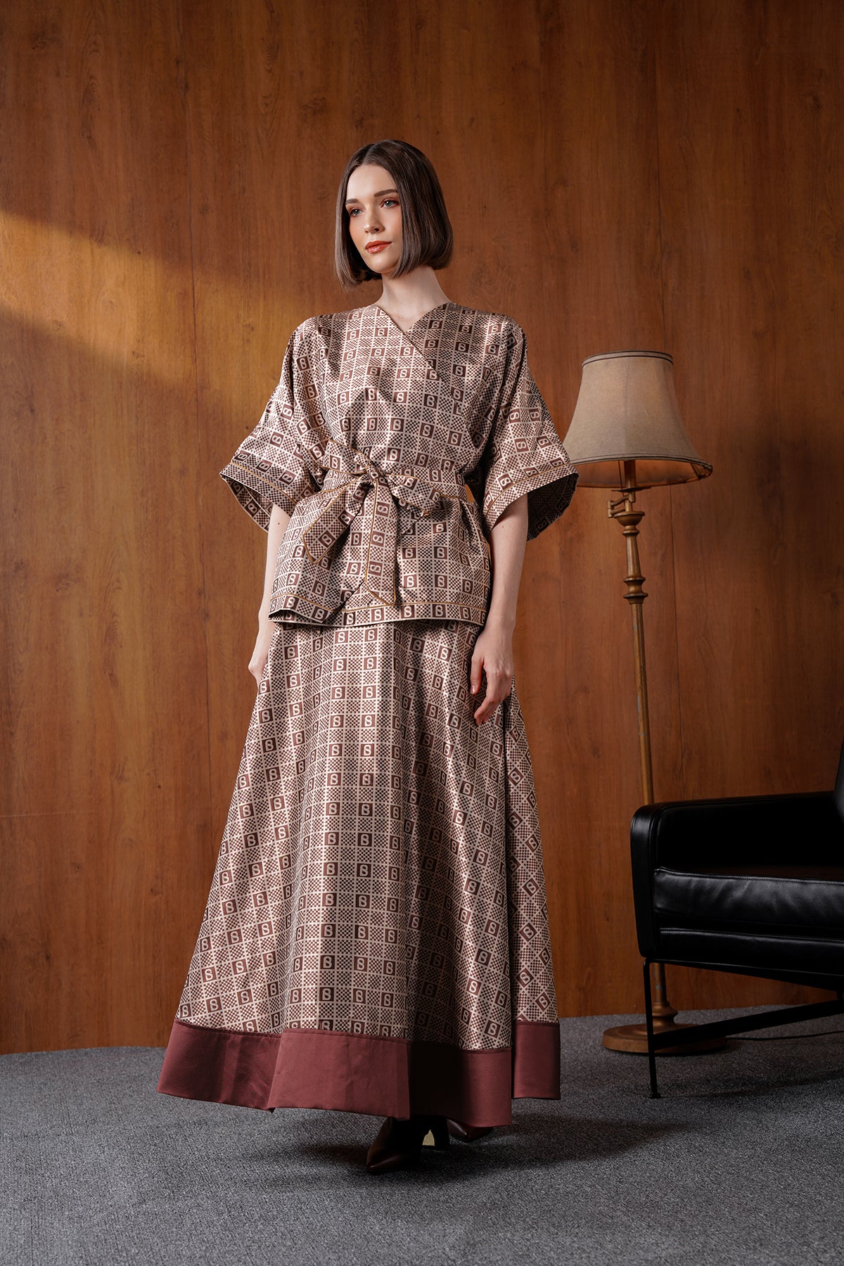 Plaid Jacquard Outer - Bronze