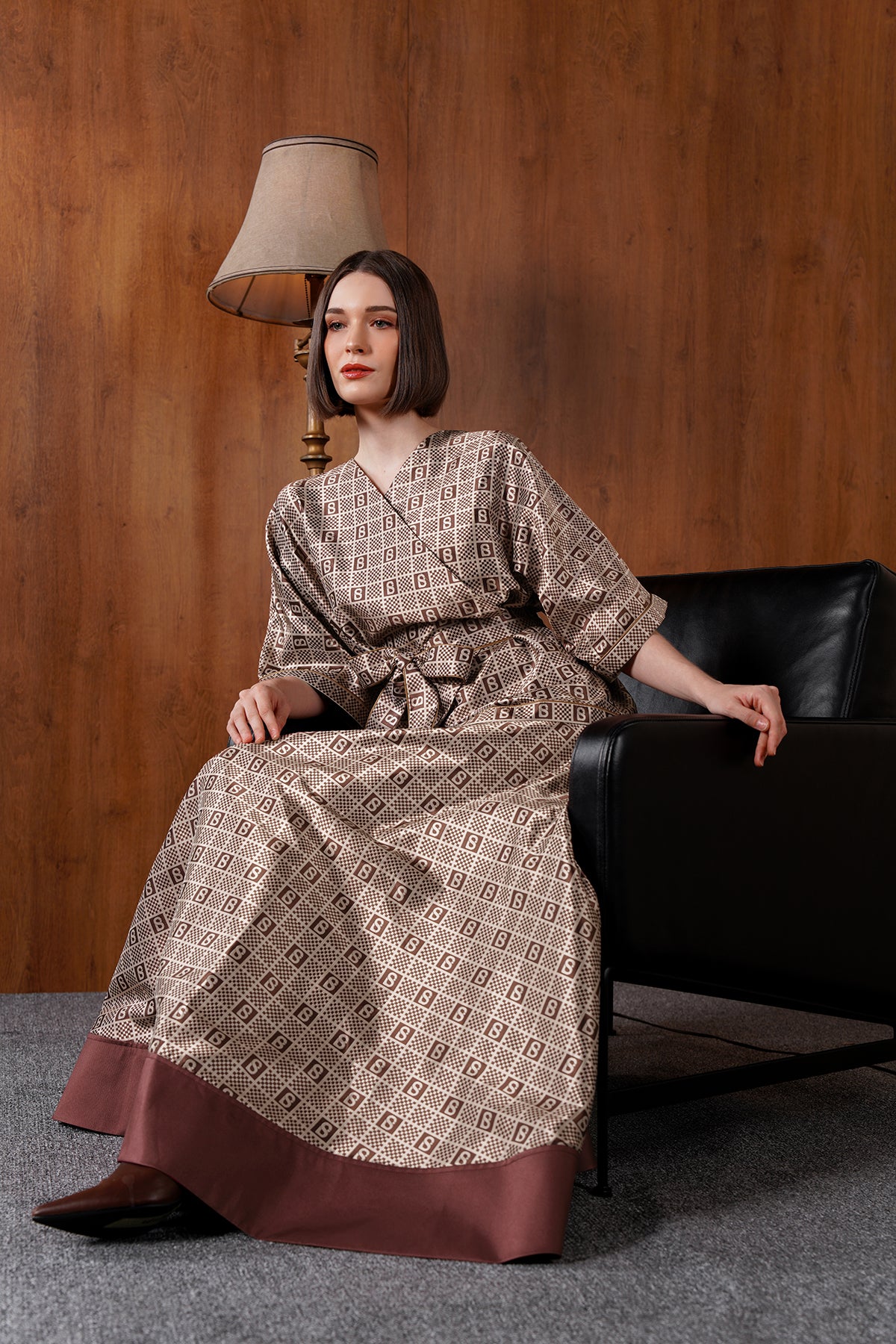 Plaid Jacquard Outer - Bronze