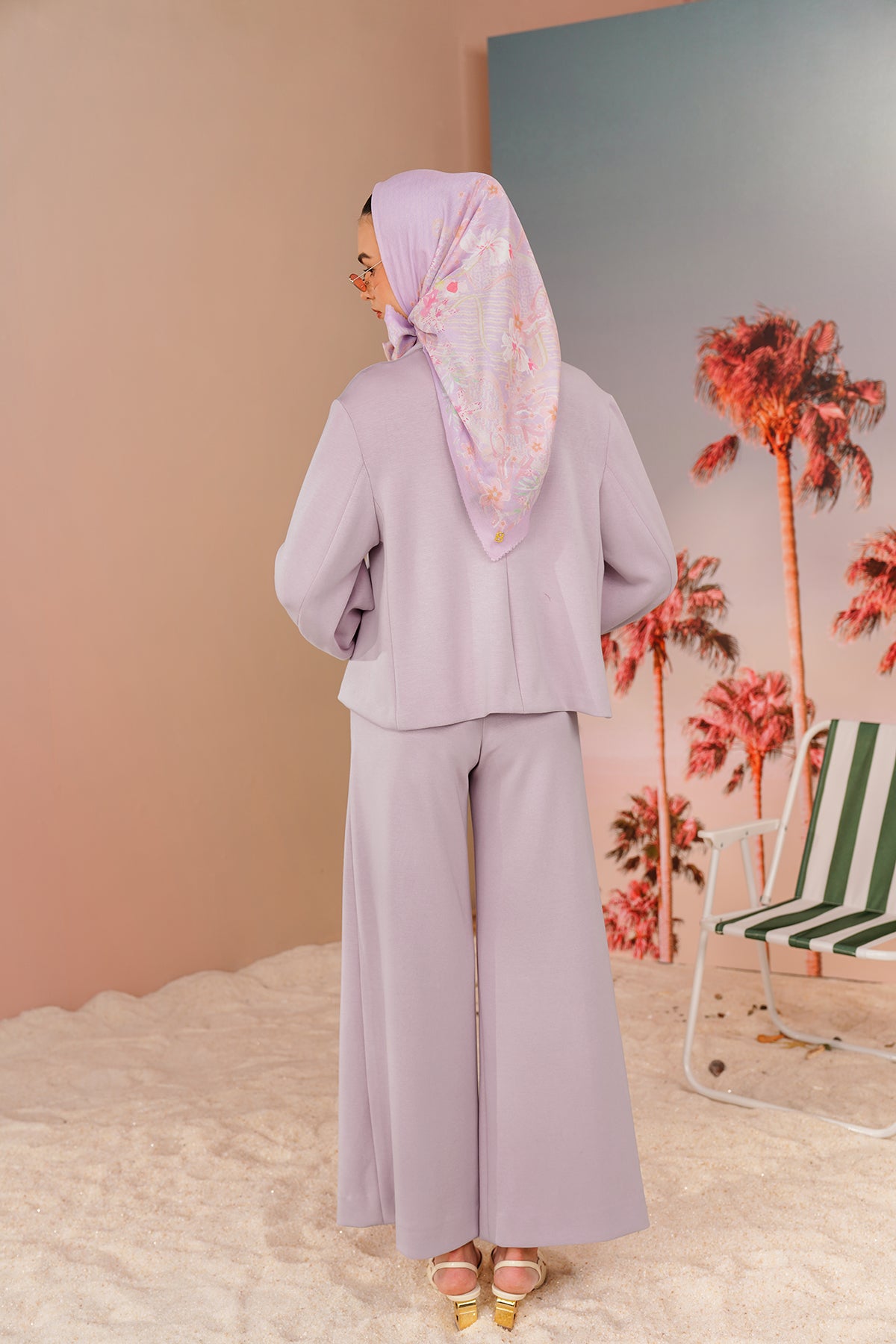 Buttonscarves X Jovian Paradiso Piper Jacket In Dusty Lilac