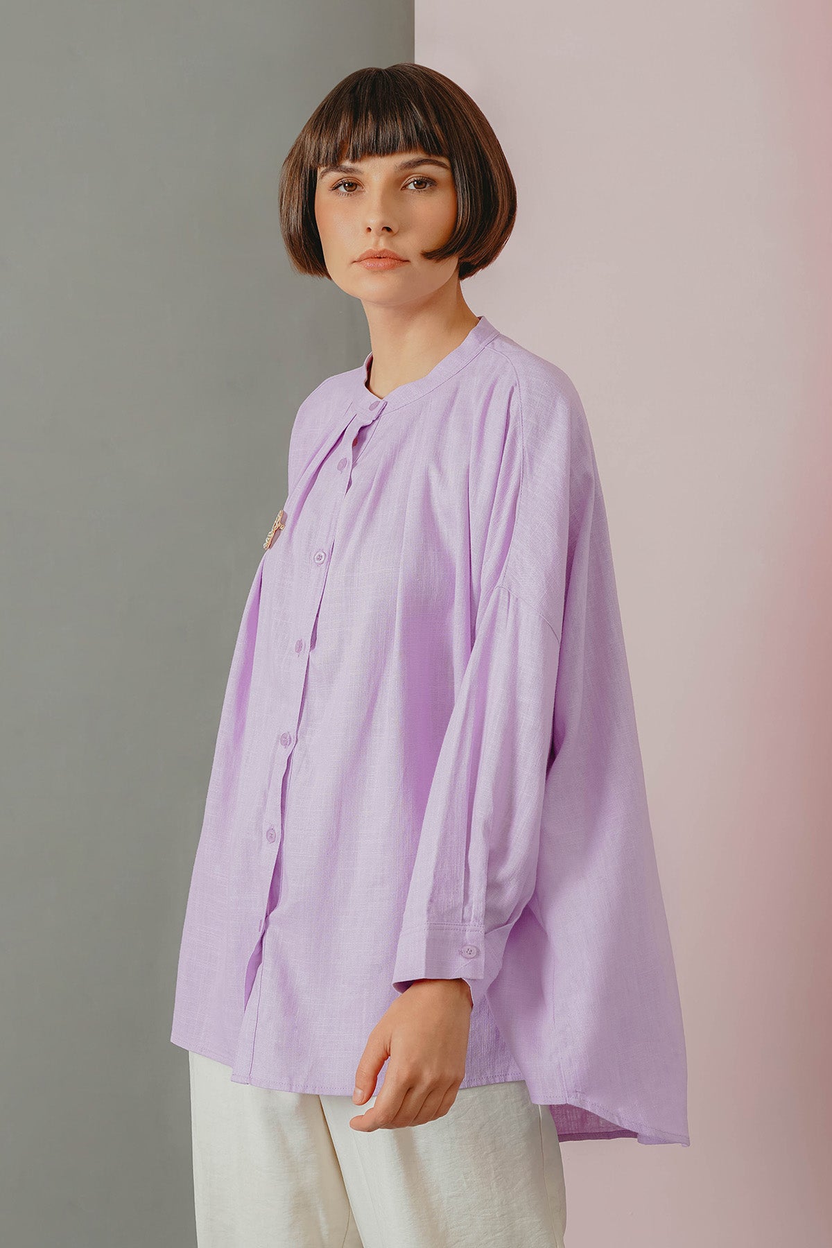 Dea Shirt - Purple – Buttonscarves