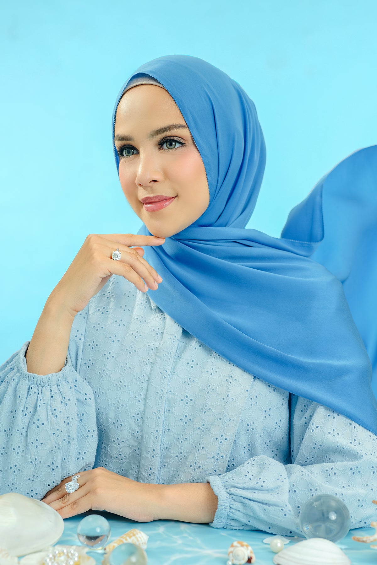 Zara Shawl - Marine Blue