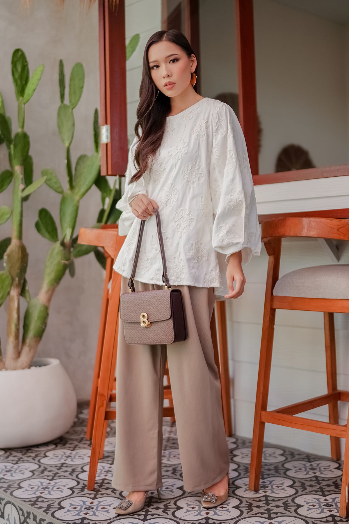 TWOTWINSTYLE Korean Wide Leg Pants - Stylish Gray Trousers