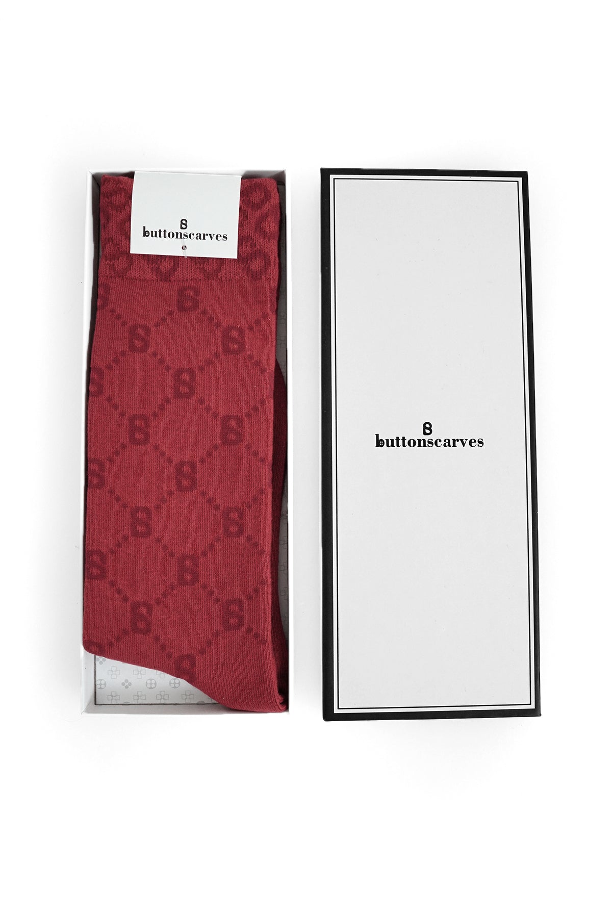 Monogram Socks Maroon