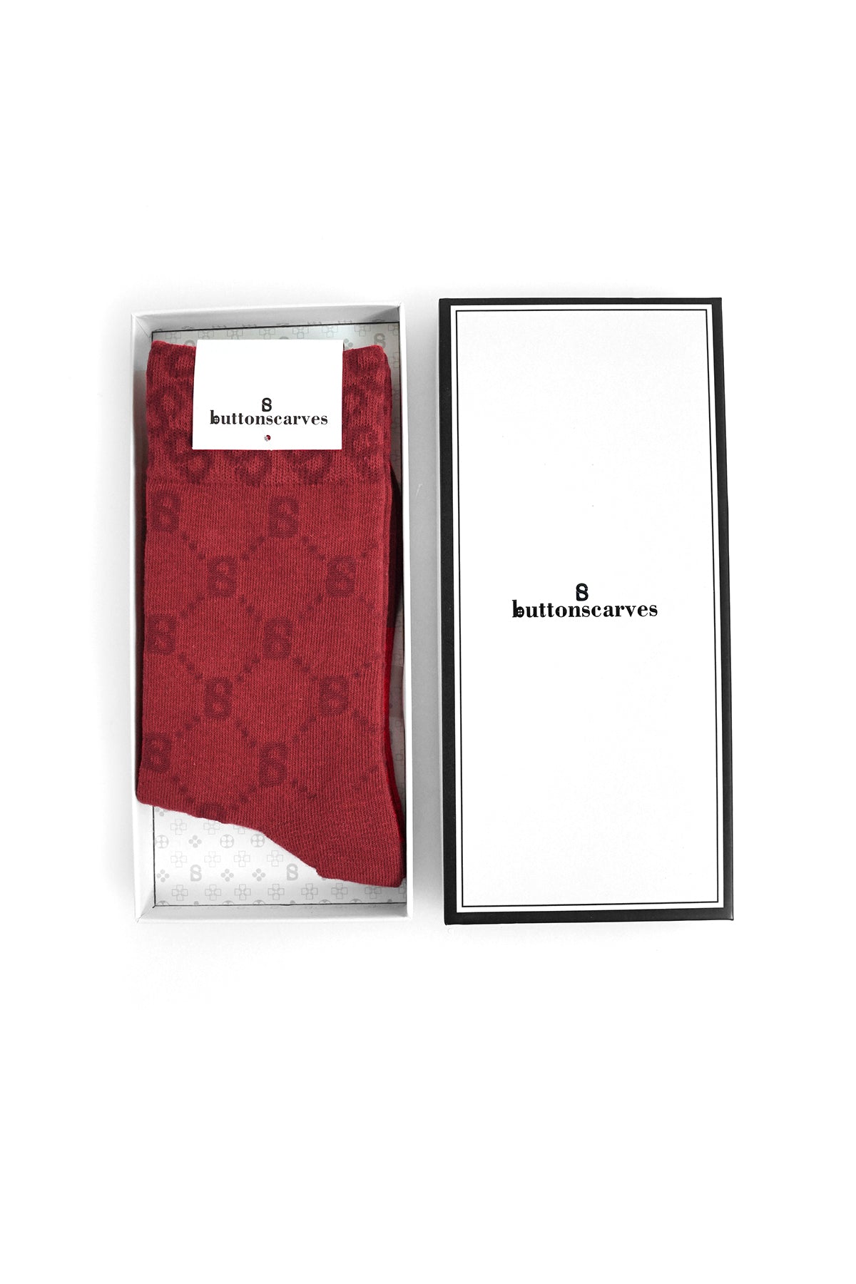 Monogram Socks Maroon