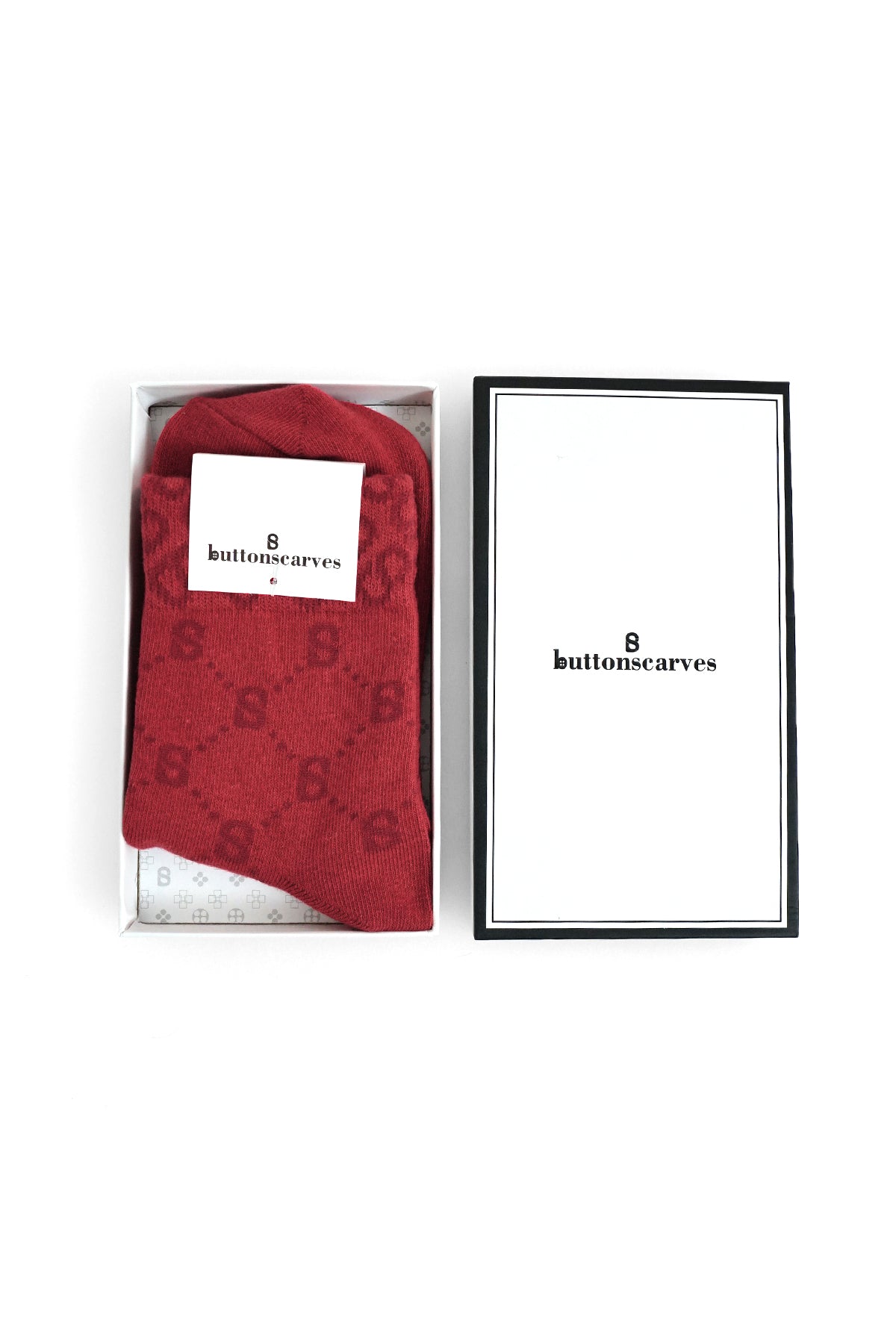 Monogram Socks Maroon