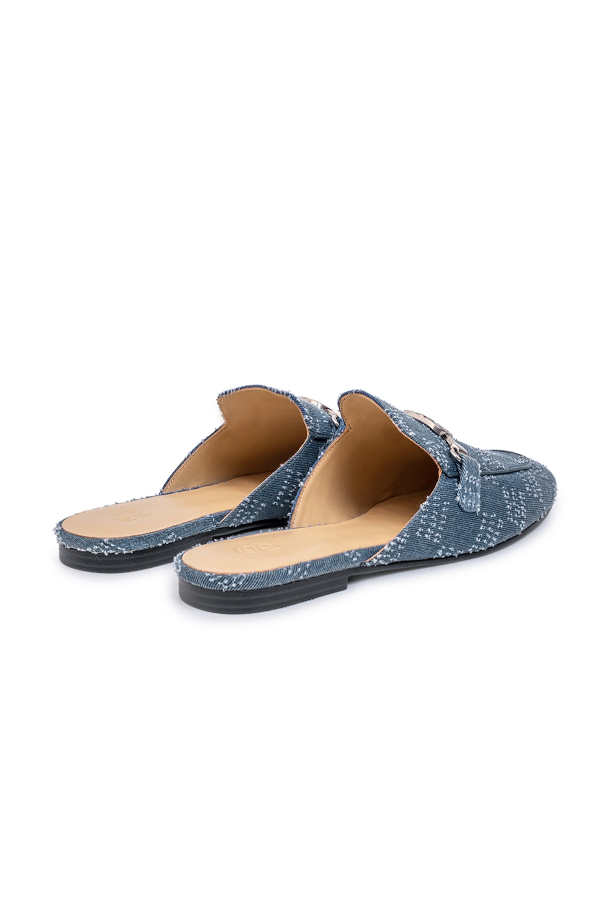 Linzy Denim Slipper - Texture Blue